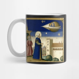 Look Up - Funny Medieval Illumination Anachronism History Mug